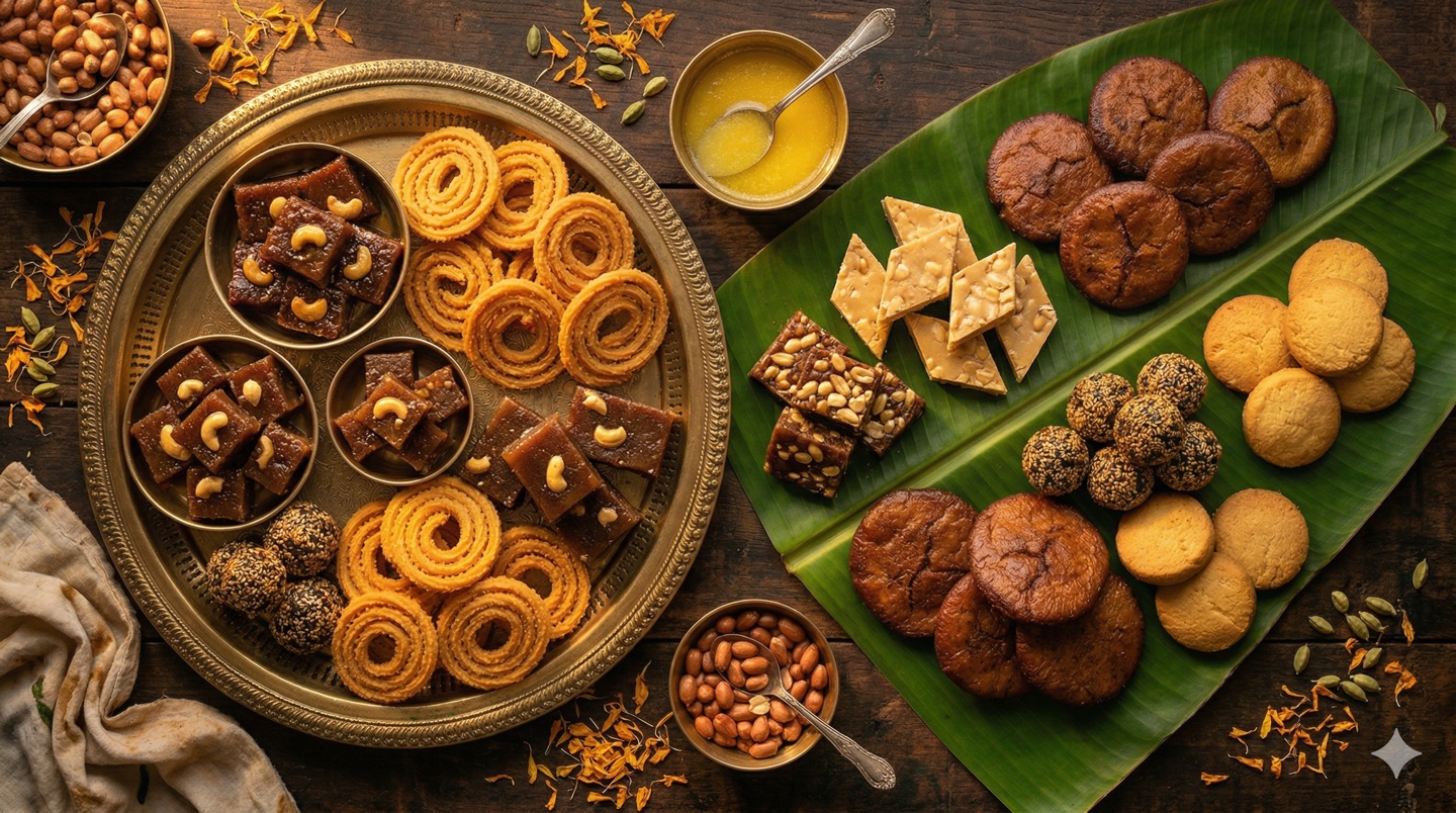 Authentic Tamil Nadu specialty foods spread